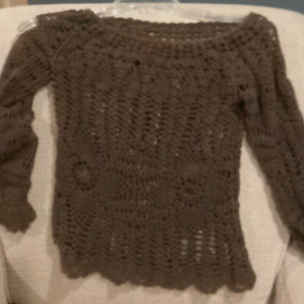 Brown crochet top